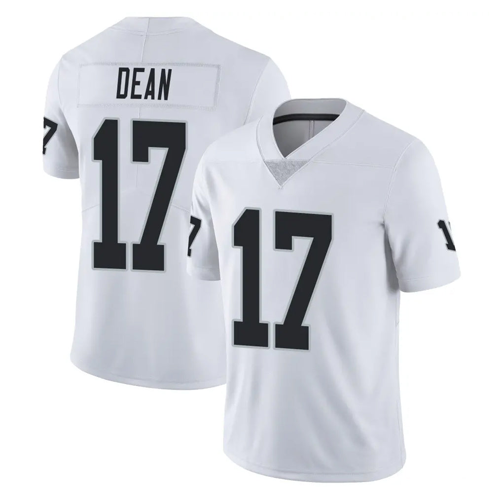 LV.Raiders #17 Nakobe Dean Player White Limited Vapor Untouchable Home Game Stitched Jerseys