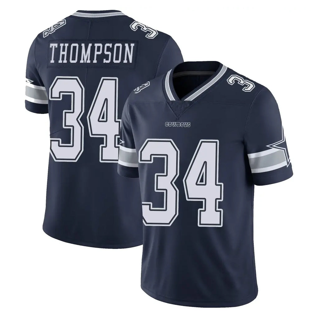 D.Cowboys #34 Jalen Thompson Player Navy Vapor Untouchable Limited Home Game Odoa Stitched Jerseys