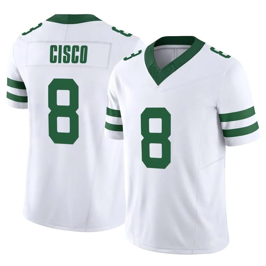 NY.Jets #8 Andre Cisco Player White Legacy Limited Vapor F.U.S.E. Home Game Odoa Stitched Jerseys