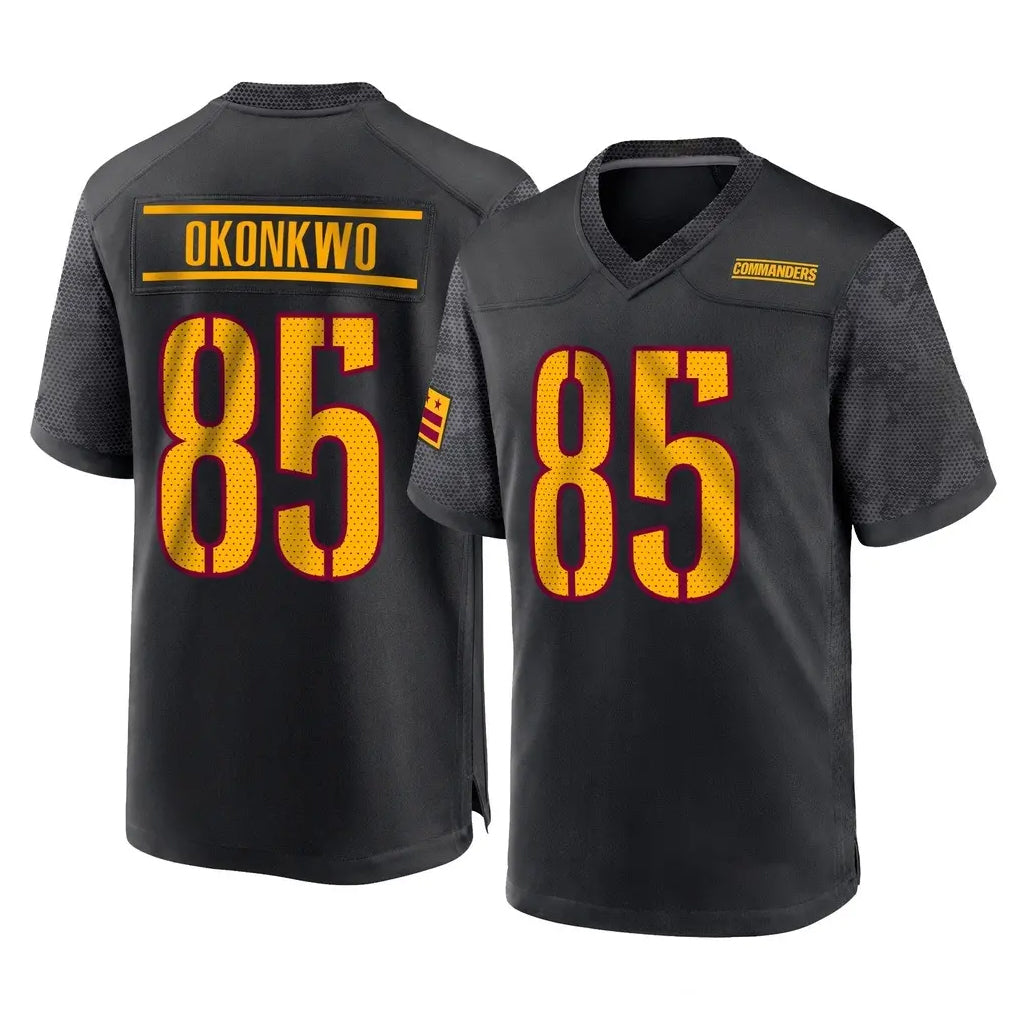 W.Commanders #85 Chig Okonkwo Player Black Home Game Odoa Stitched Jerseys