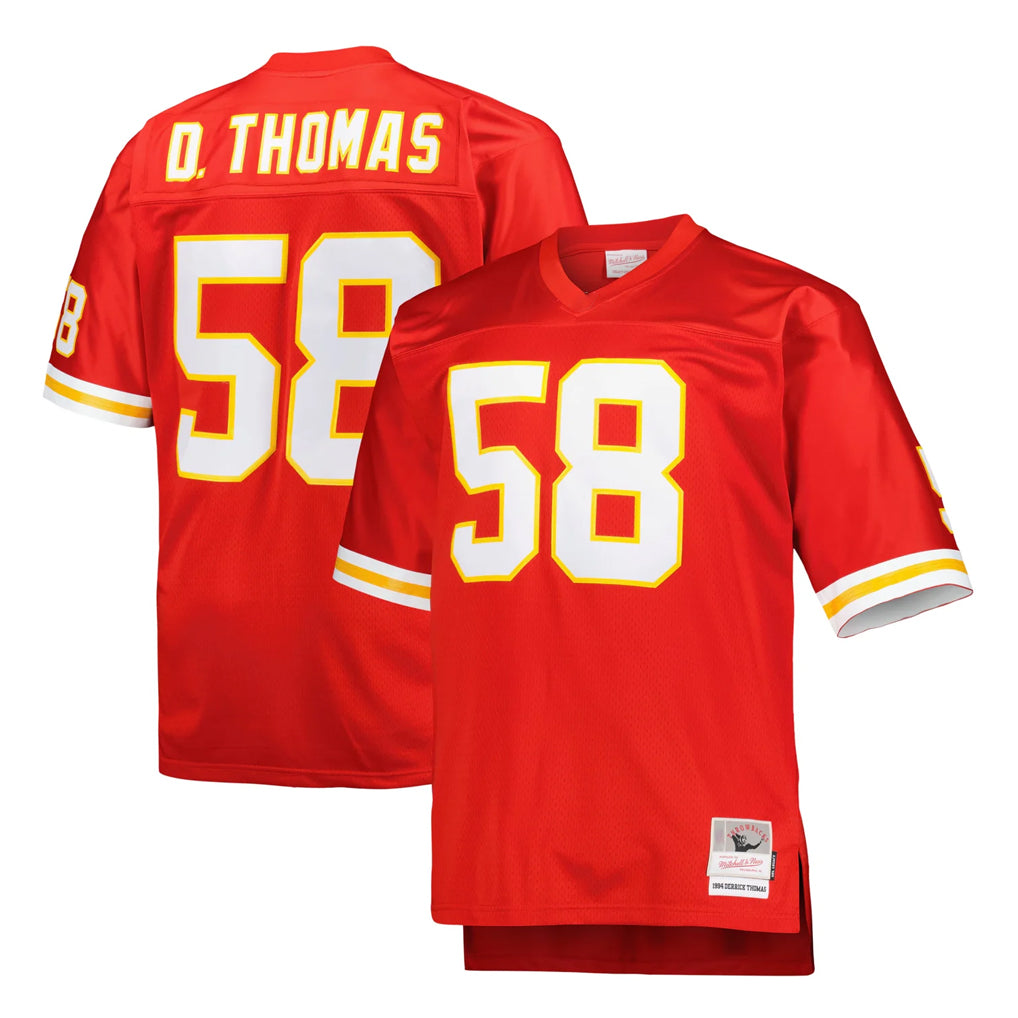 KC.Chiefs #58 Derrick Thomas Player Red Mitchell & Ness 1994 Throwback Retired Odoa Stitched Jerseys