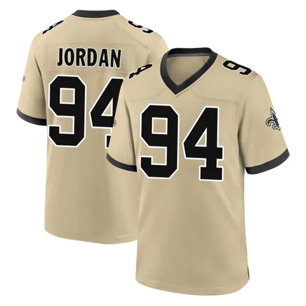 NO.Saints #94 Cameron Jordan Player Gold Home Game Odoa Stitched Jerseys
