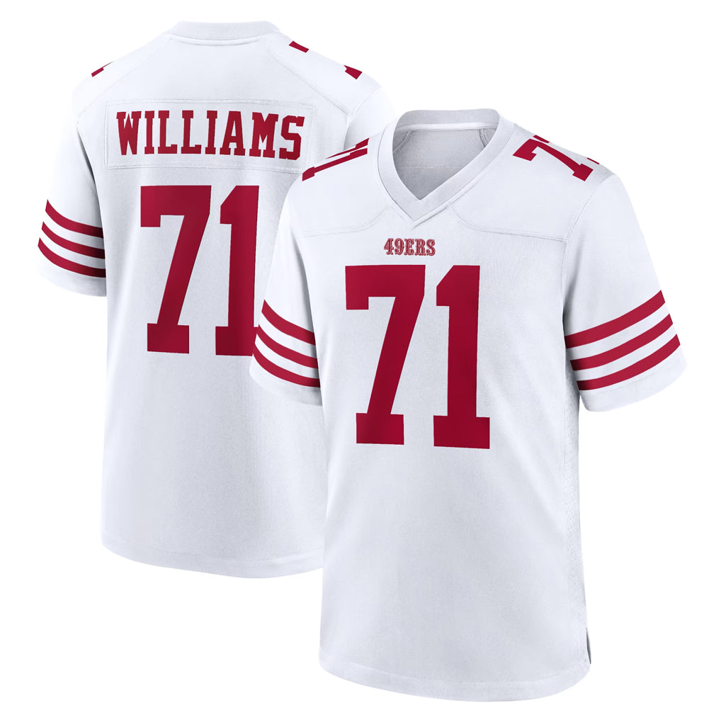 SF.49ers #71 Trent Williams Player White Game Home Odoa Stitched Jerseys