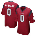 H.Texans #0 Azeez Al-Shaair Player Red Home Game Odoa Stitched Jerseys