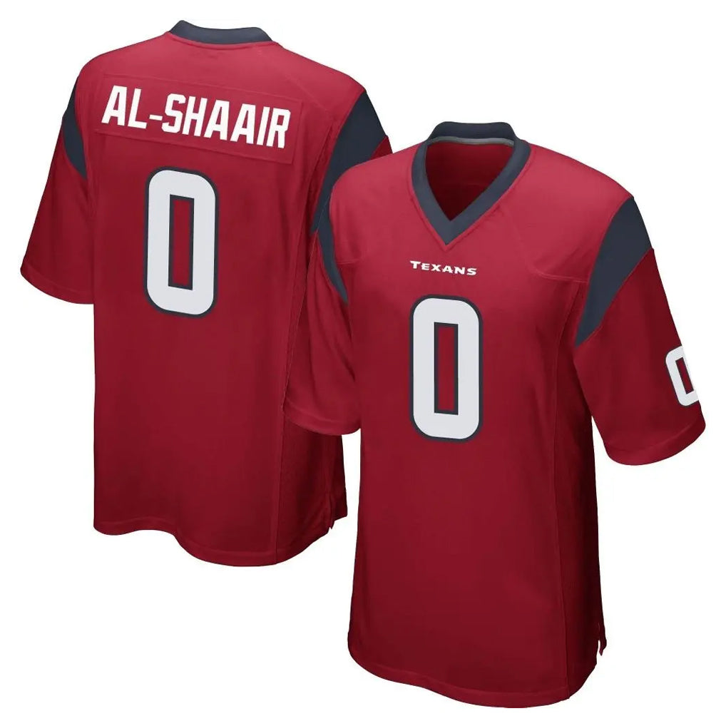 H.Texans #0 Azeez Al-Shaair Player Red Home Game Odoa Stitched Jerseys