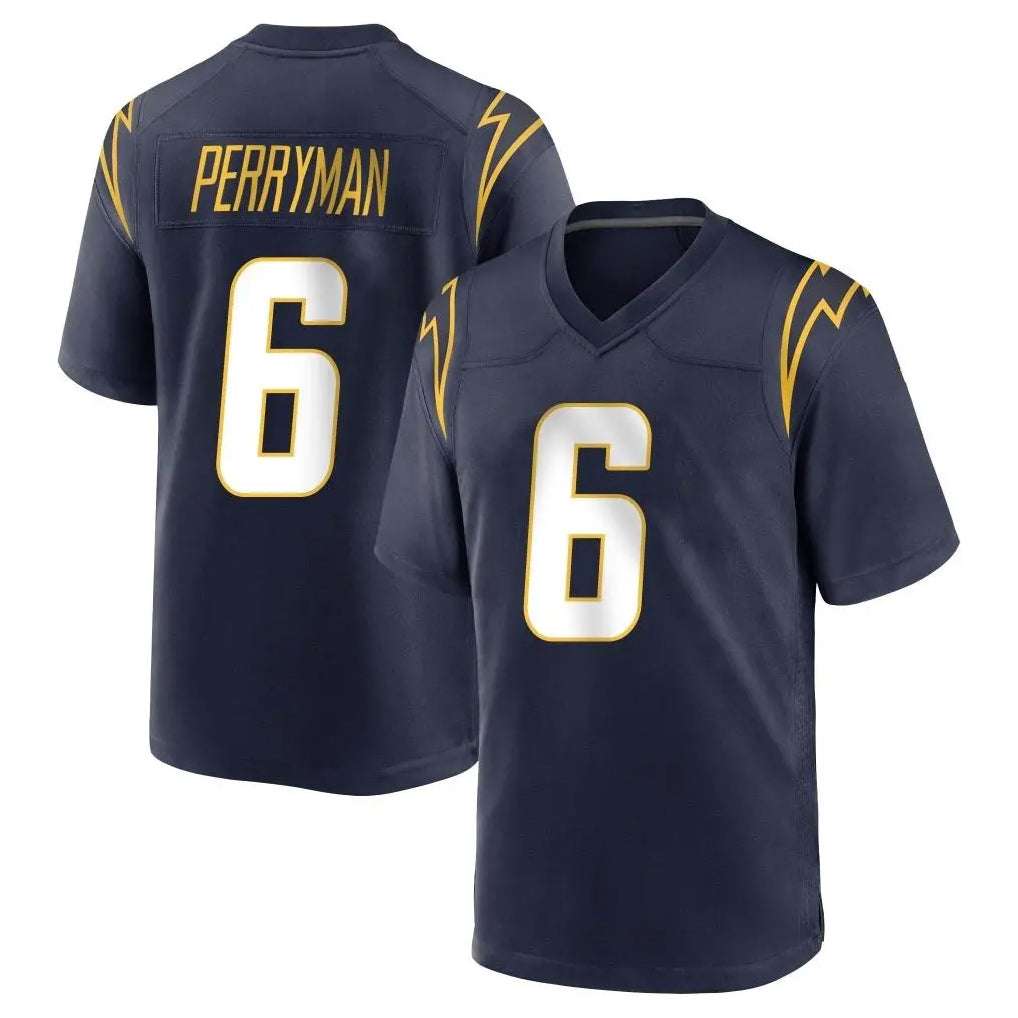 LA.Chargers #6 Denzel Perryman Player Navy Home Game Odoa Stitched Jerseys