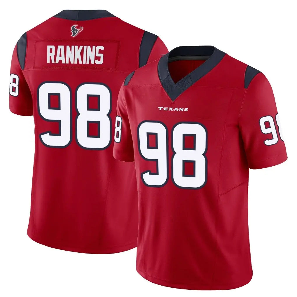 H.Texans #98 Sheldon Rankins Player Red Limited Vapor F.U.S.E. Home Game Odoa Stitched Jerseys
