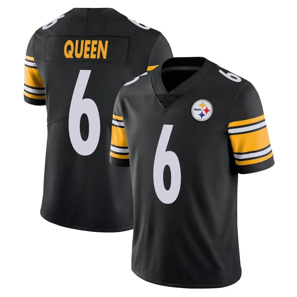 P.Steelers #6 Patrick Queen Player Black Limited Vapor Untouchable Home Game Odoa Stitched Jerseys