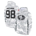 SF.49ers #98 Mykel Williams Player Arctic Camo Limited Salute to Service Pullover Hoodies Game Odoa Stitched Jerseys