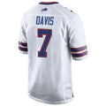 B.Bills #7 Ray Davis Player White Home Game Odoa Stitched Jerseys