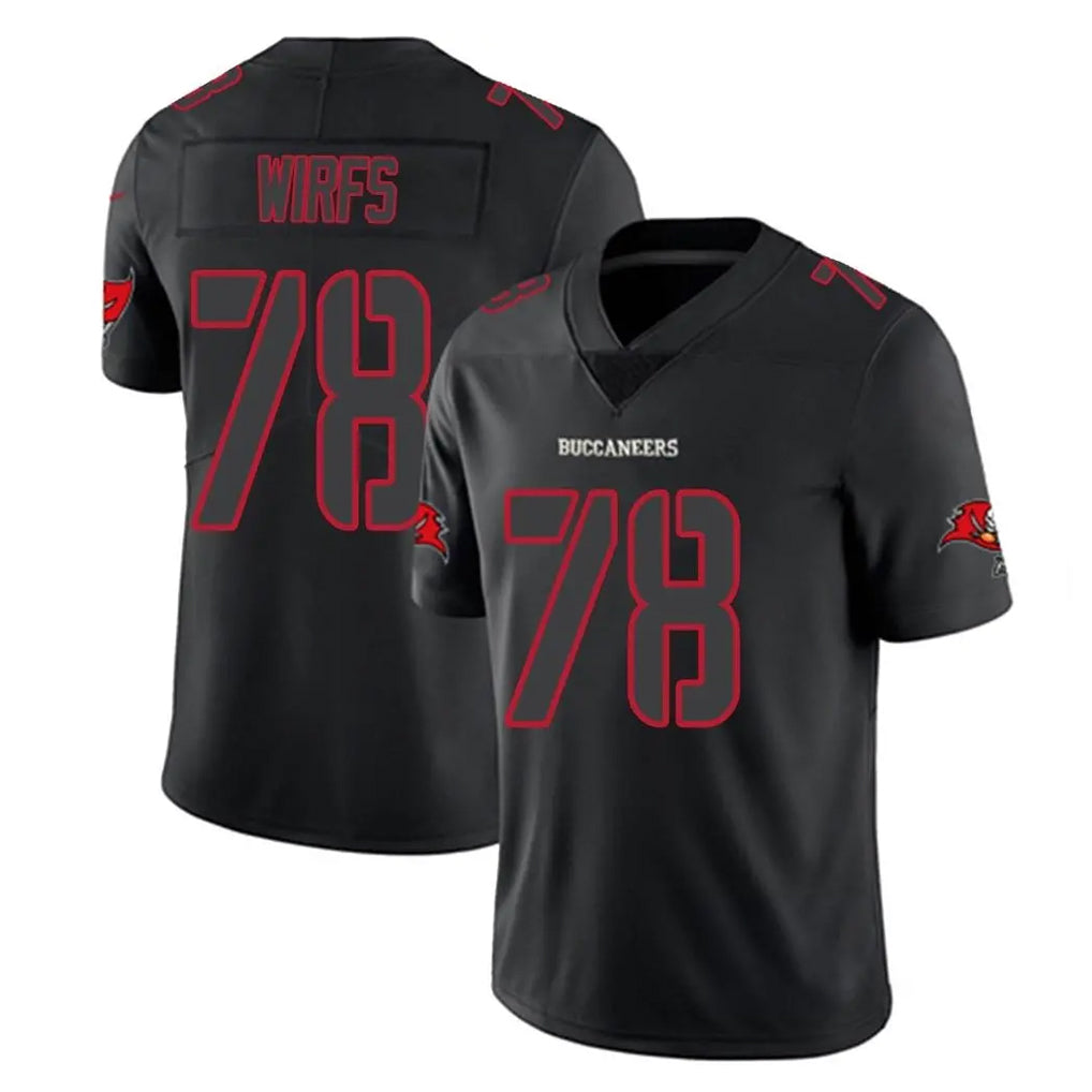 TB.Buccaneers #78 Tristan Wirfs Player Black Impact Limited Home Game Odoa Stitched Jerseys