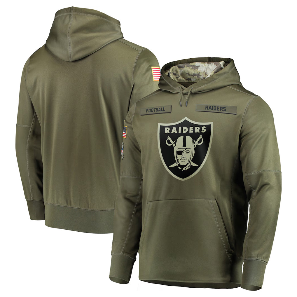LV.Raiders ## Raiders Blank Player Olive Salute to Service Pullover Hoodies Home Game Odoa Stitched Jerseys