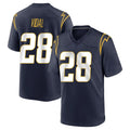 LA.Chargers #28 Kimani Vidal Player Navy Home Game Odoa Stitched Jerseys