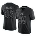 GB.Packers #95 Devonte Wyatt Player Black Reflective Limited Home Game Odoa Stitched Jerseys