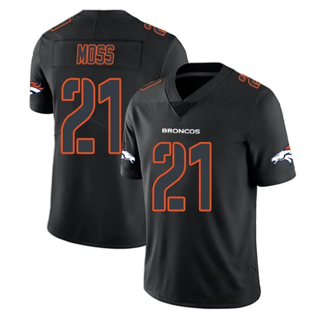 D.Broncos #21 Riley Moss Player Black Impact Limited Game Odoa Stitched Jerseys