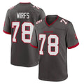 TB.Buccaneers #78 Tristan Wirfs Player Pewter Alternate Home Game Odoa Stitched Jerseys