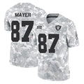 LV.Raiders #87 Michael Mayer Player Arctic Camo Salute To Service Limited Game Odoa Stitched Jerseys