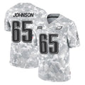 P.Eagles #65 Lane Johnson Player Arctic Camo Salute to Service Limited Game Odoa Stitched Jerseys