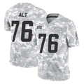 LA.Chargers #76 Joe Alt Player Arctic Camo Salute To Service Limited Game Odoa Stitched Jerseys