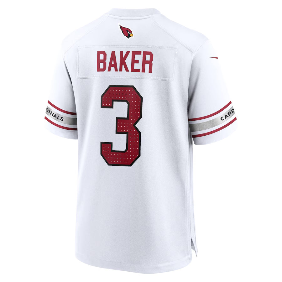 A.Cardinals #3 Budda Baker Player White Game Road Odoa Stitched Jerseys