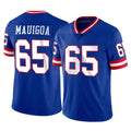 NY.Giants #65 Francis Mauigoa Player Royal Classic Vapor Home Game Odoa Stitched Jerseys