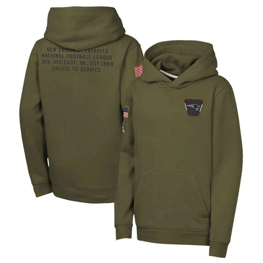 NE.Patriots ## Patriots Blank Player Olive Salute to Service Pullover Hoodies Limited Odoa Stitched Jerseys