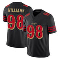 SF.49ers #98 Mykel Williams Player Black Limited Rivalries Collection Home Game Odoa Stitched Jerseys