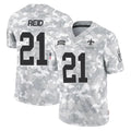 NO.Saints #21 Justin Reid Player Arctic Camo Salute To Service Limited Game Odoa Stitched Jerseys