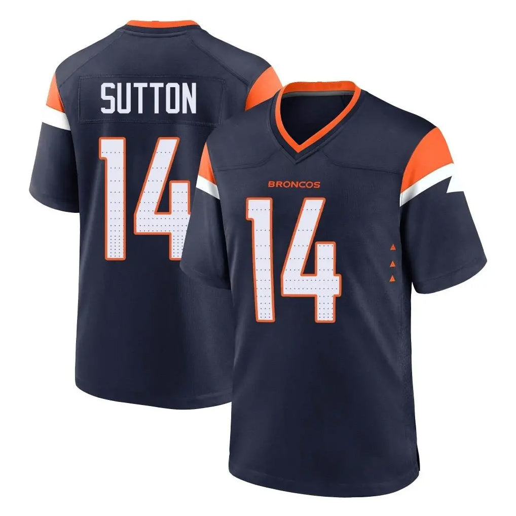 D.Broncos #14 Courtland Sutton Player Navy Home Game Odoa Stitched Jerseys