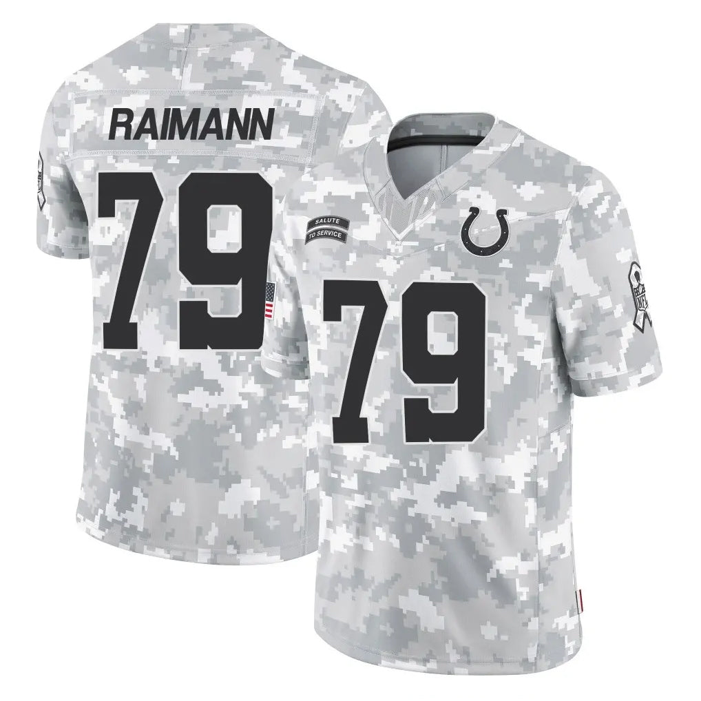 IN.Colts #79 Bernhard Raimann Player Arctic Camo Salute To Service Limited Game Odoa Stitched Jerseys
