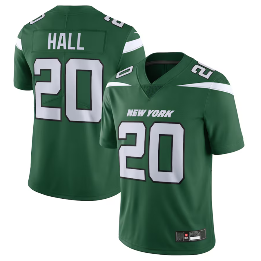 Odoa #20 Breece Hall Player NY.Jets Gotham Green Vapor Untouchable Limited Stitched Jerseys