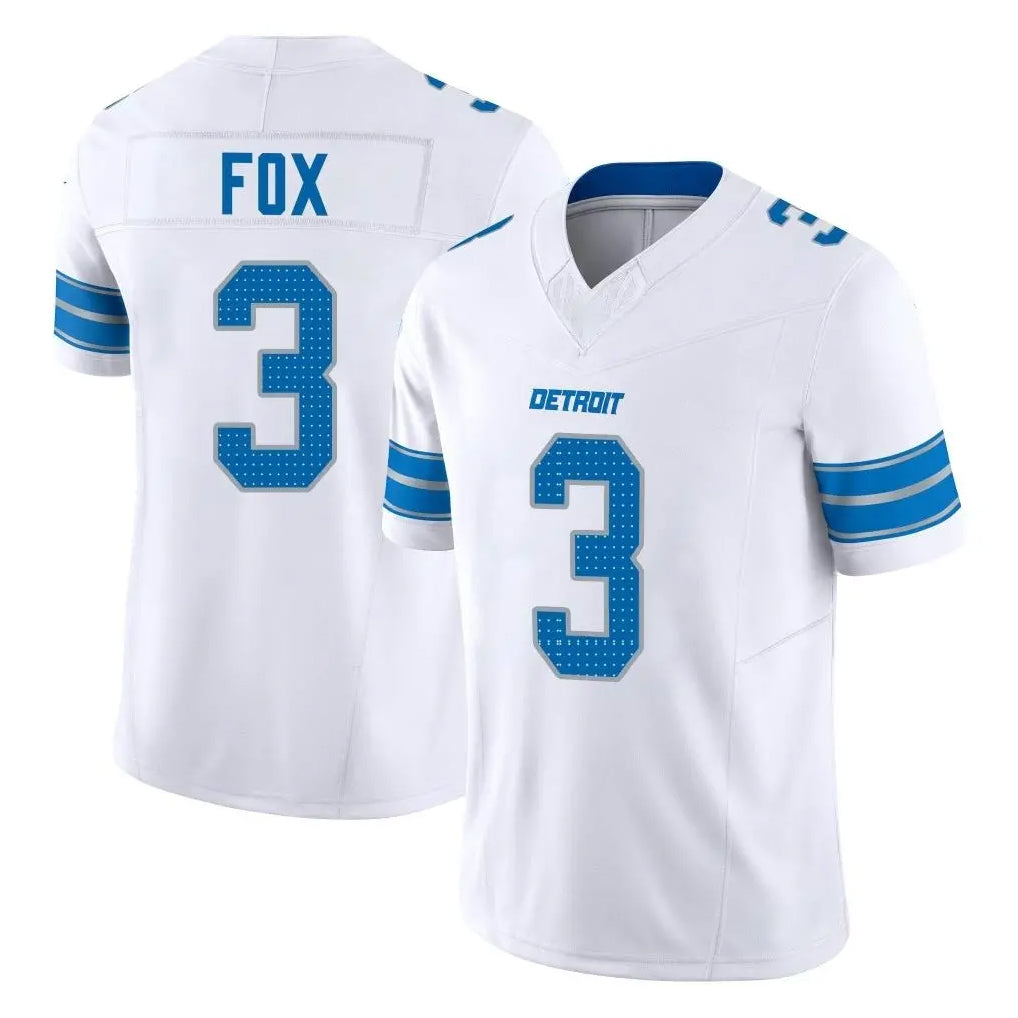 D.Lions #3 Jack Fox Player White Limited Vapor F.U.S.E. Alternate Home Game Odoa Stitched Jerseys