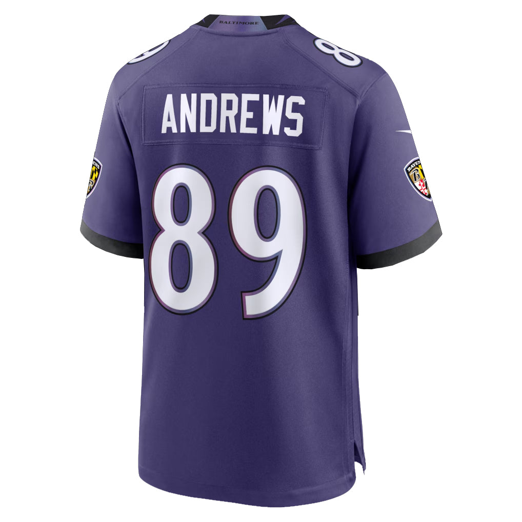 B.Ravens #89 Mark Andrews Player Purple Home Game Odoa Stitched Jerseys