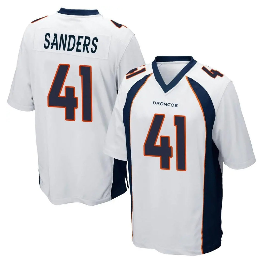 D.Broncos #41 Drew Sanders Player White Game Odoa Stitched Jerseys
