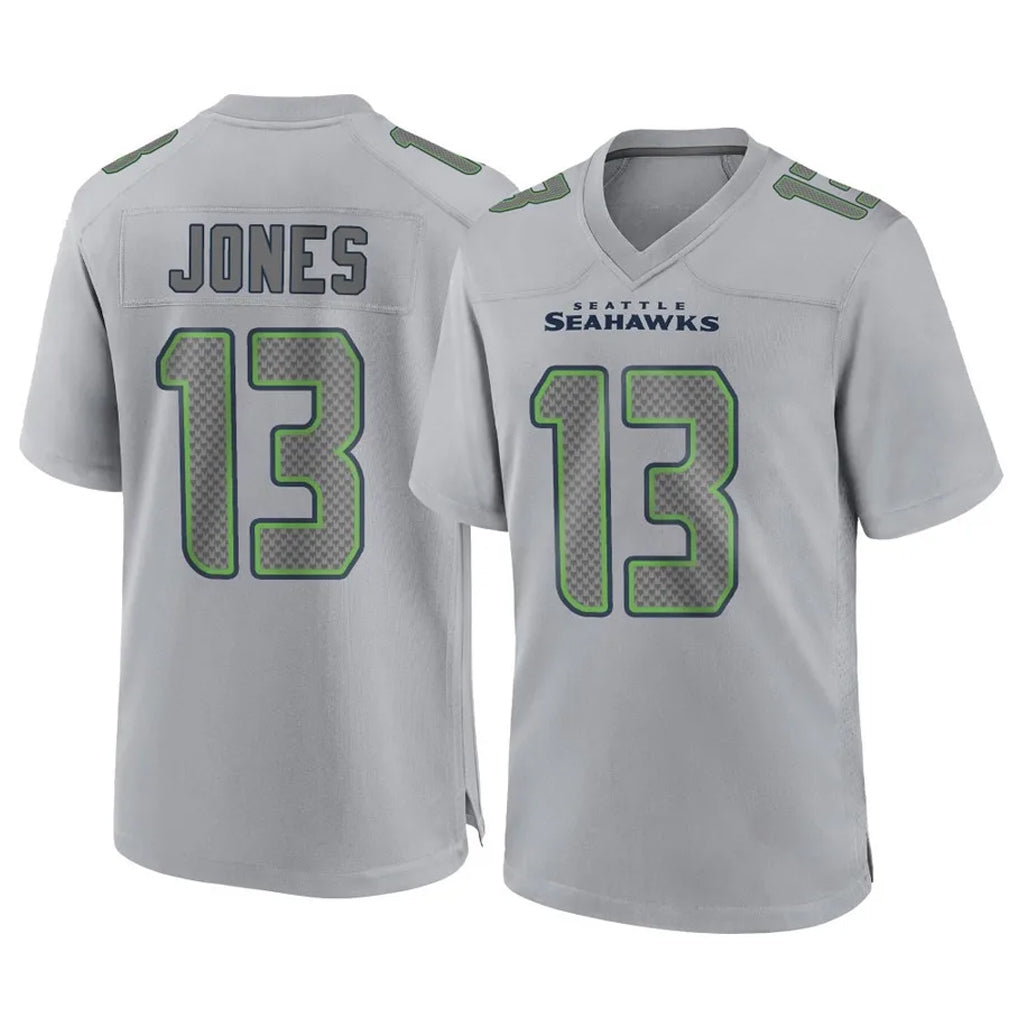 S.Seahawks #13 Ernest Jones IV Player Gray Atmosphere Fashion Home Game Odoa Stitched Jerseys