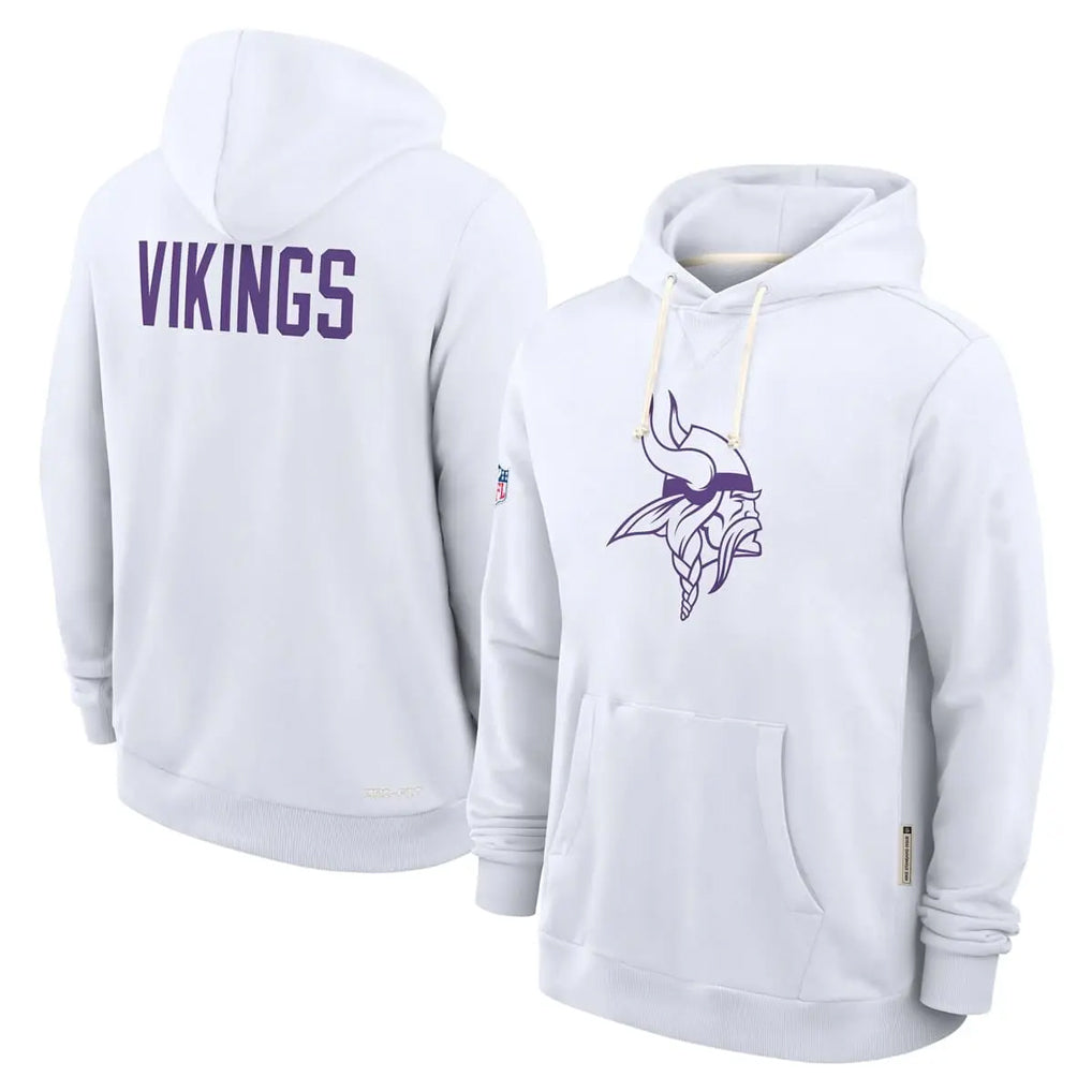 M.Vikings ## Vikings Blank Player White LOGO Pullover Hoodies Home Game Odoa Stitched Jerseys