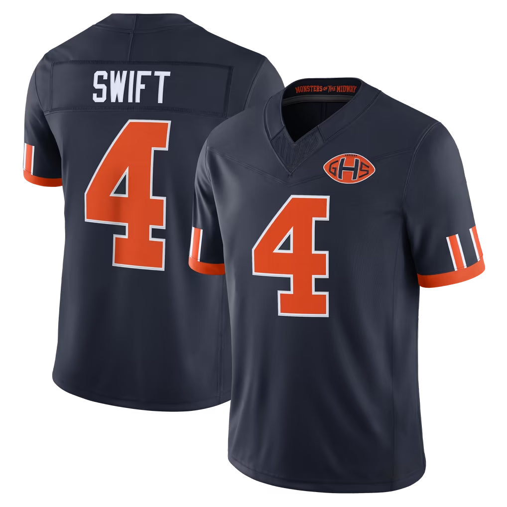 C.Bears #4 D'Andre Swift Player Navy Limited 2026 Rivalries Collection Home Game Odoa Stitched Jerseys