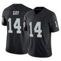 LV.Raiders #14 Matt Gay Player Black Limited Vapor F.U.S.E. Home Game Odoa Stitched Jerseys