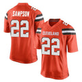 C.Browns #22 Dylan Sampson Player Orange Vapor Limited Home Game Odoa Stitched Jerseys