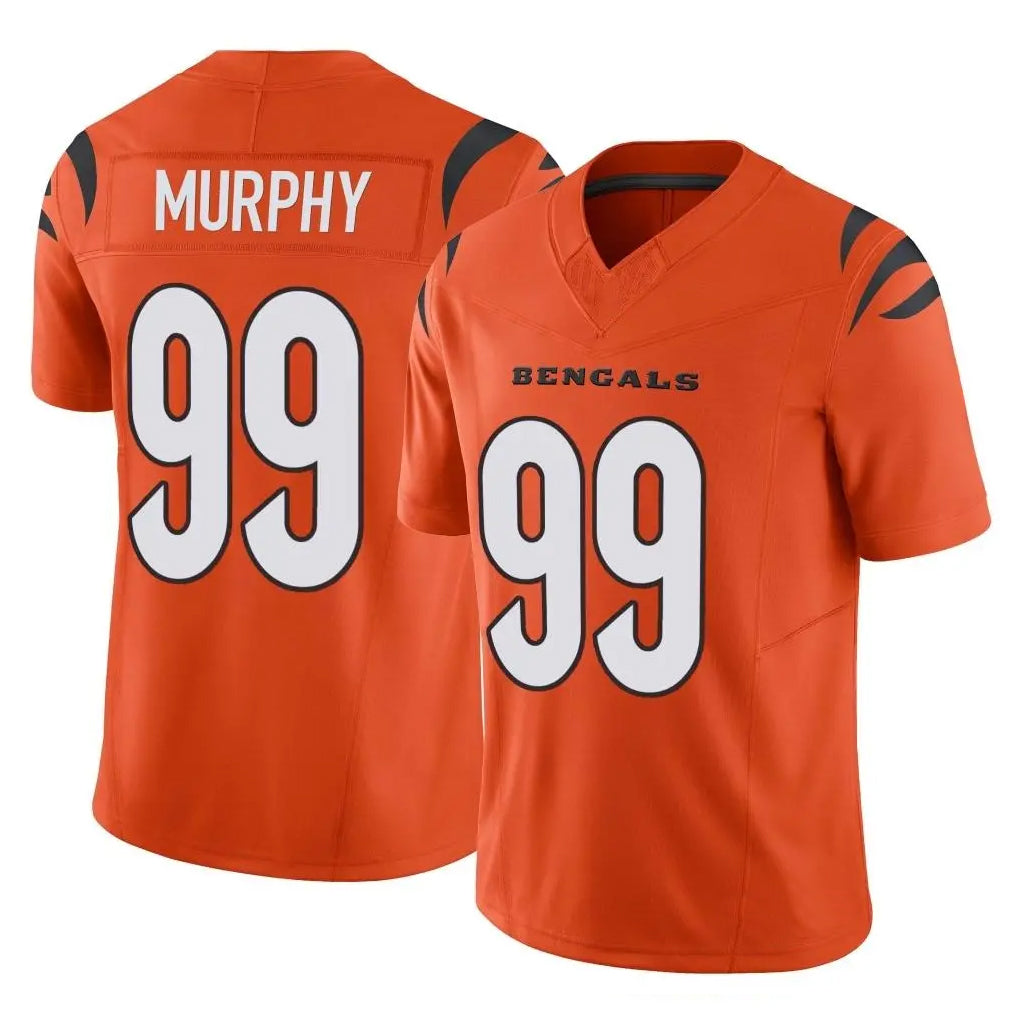 C.Bengals #99 Myles Murphy Player Orange Vapor F.U.S.E. Limited Home Game Odoa Stitched Jerseys