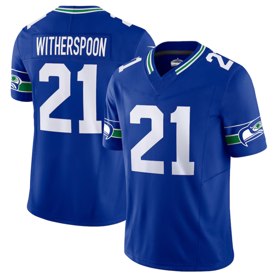 Odoa S.Seahawks #21 Devon Witherspoon Player Royal Alternate Vapor F.U.S.E. Stitched Jerseys