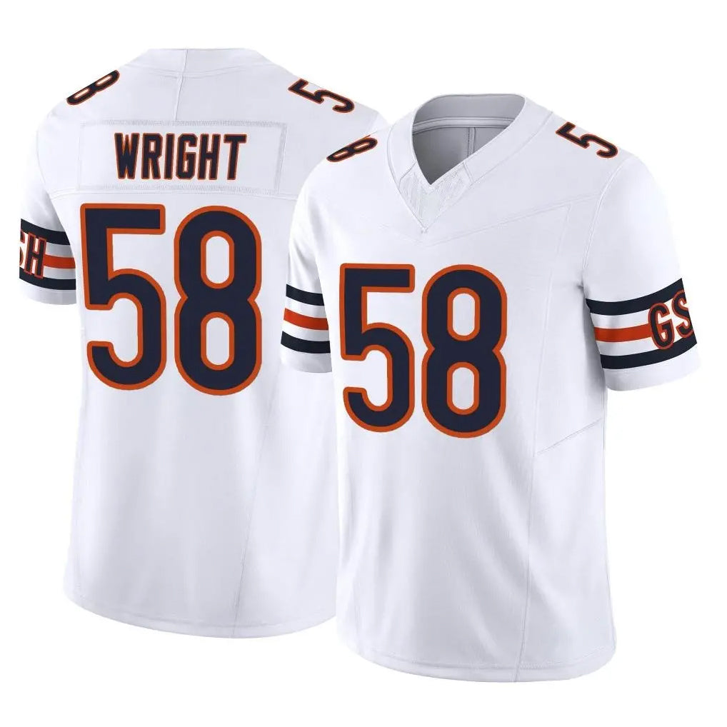 C.Bears #58 Darnell Wright Player White Vapor F.U.S.E. Limited Home Game Odoa Stitched Jerseys