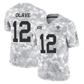 NO.Saints #12 Chris Olave Player Arctic Camo Salute To Service Limited Game Odoa Stitched Jerseys