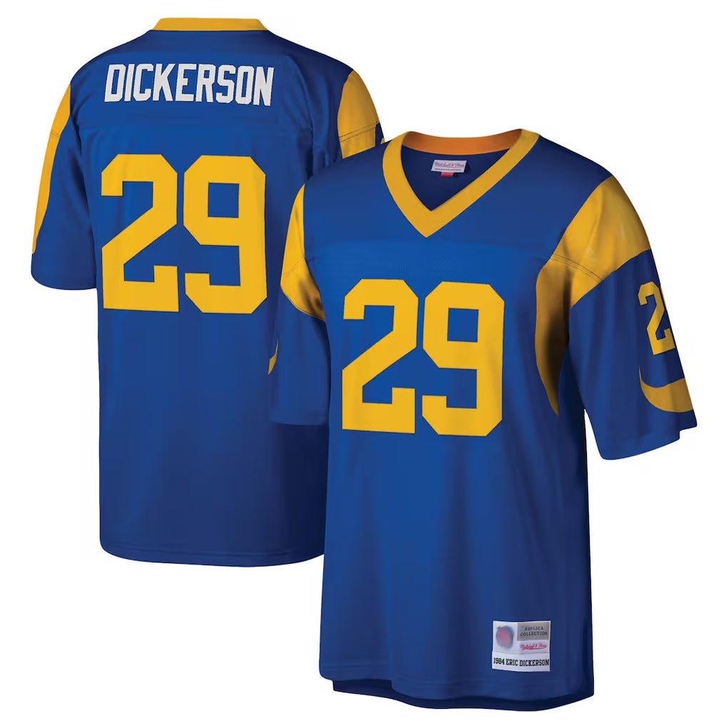 LA.Rams #29 Eric Dickerson Player Royal Mitchell & Ness Legacy Replica Odoa Stitched Jerseys