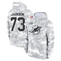 M.Dolphins #73 Austin Jackson Player Arctic Camo Salute to Service Hoodies Limited Game Odoa Stitched Jerseys