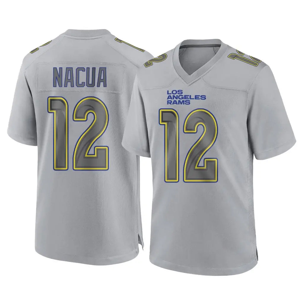 LA.Rams #12 Puka Nacua Player Gray Atmosphere Fashion Home Game Odoa Stitched Jerseys