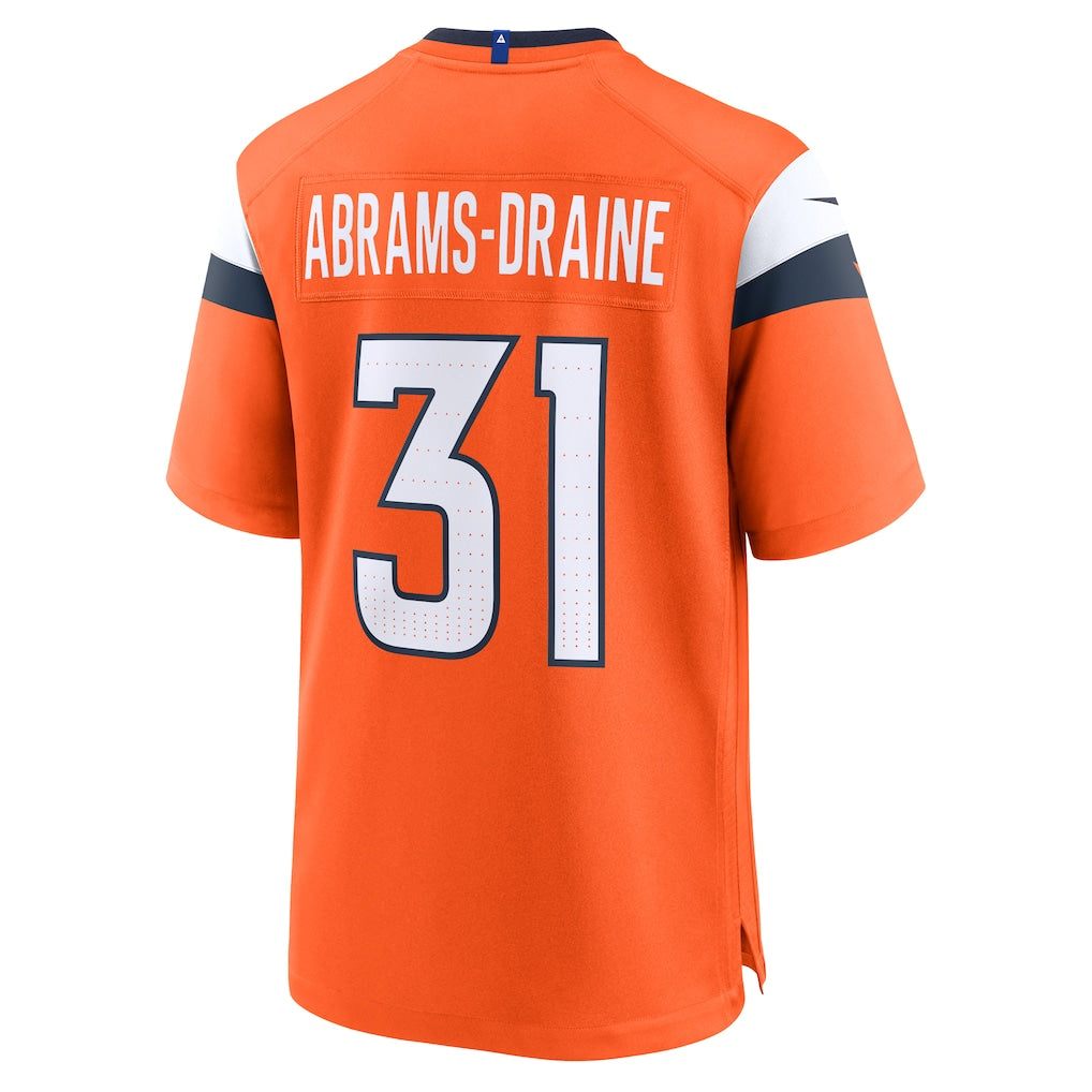 Odoa D.Broncos #31 Kris Abrams-Draine Orange Team Game Jersey