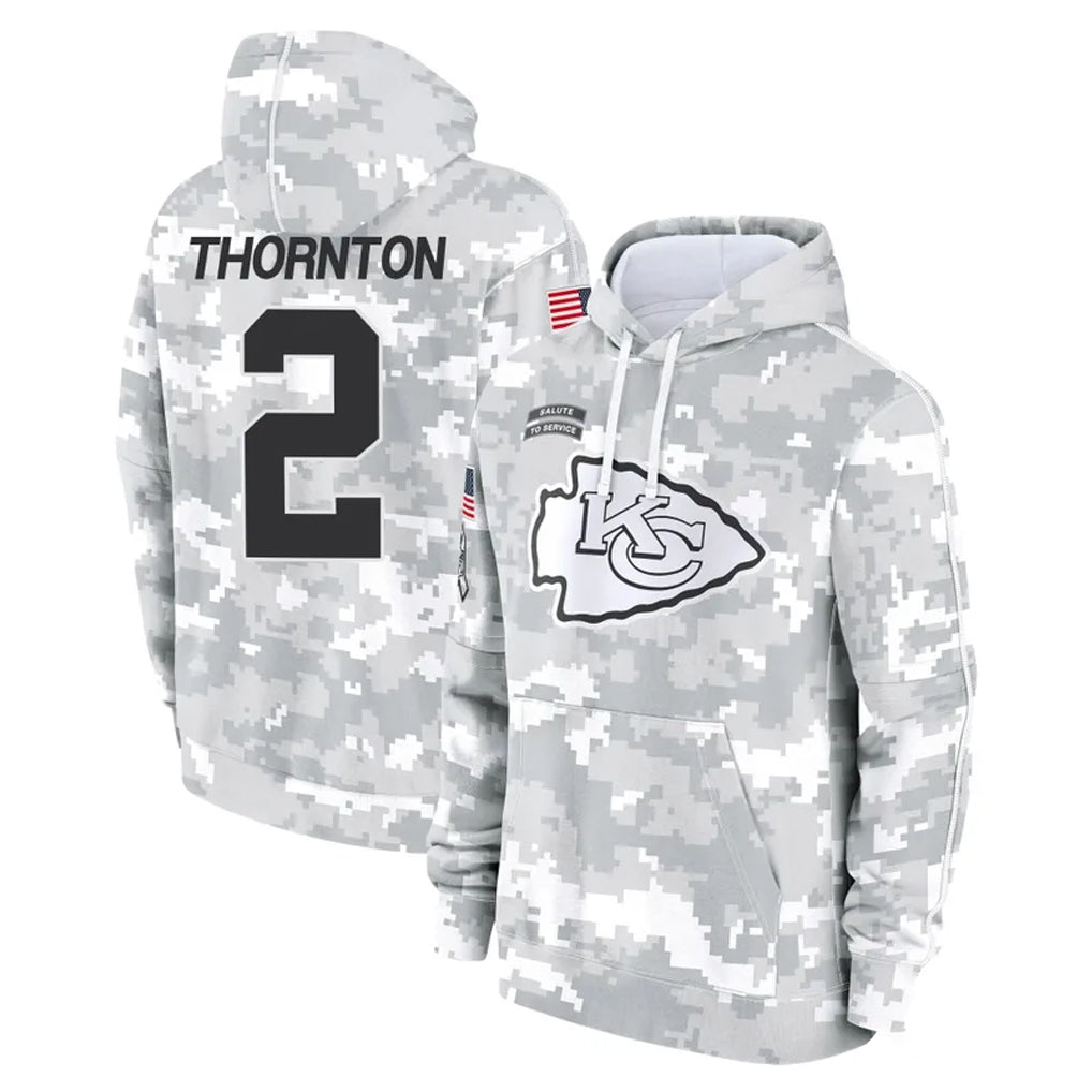 KC.Chiefs #2 Tyquan Thornton Player Arctic Camo Salute to Service Hoodies Limited Game Odoa Stitched Jerseys