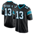 C.Panthers #13 John Metchie III Player Black Home Game Odoa Stitched Jerseys