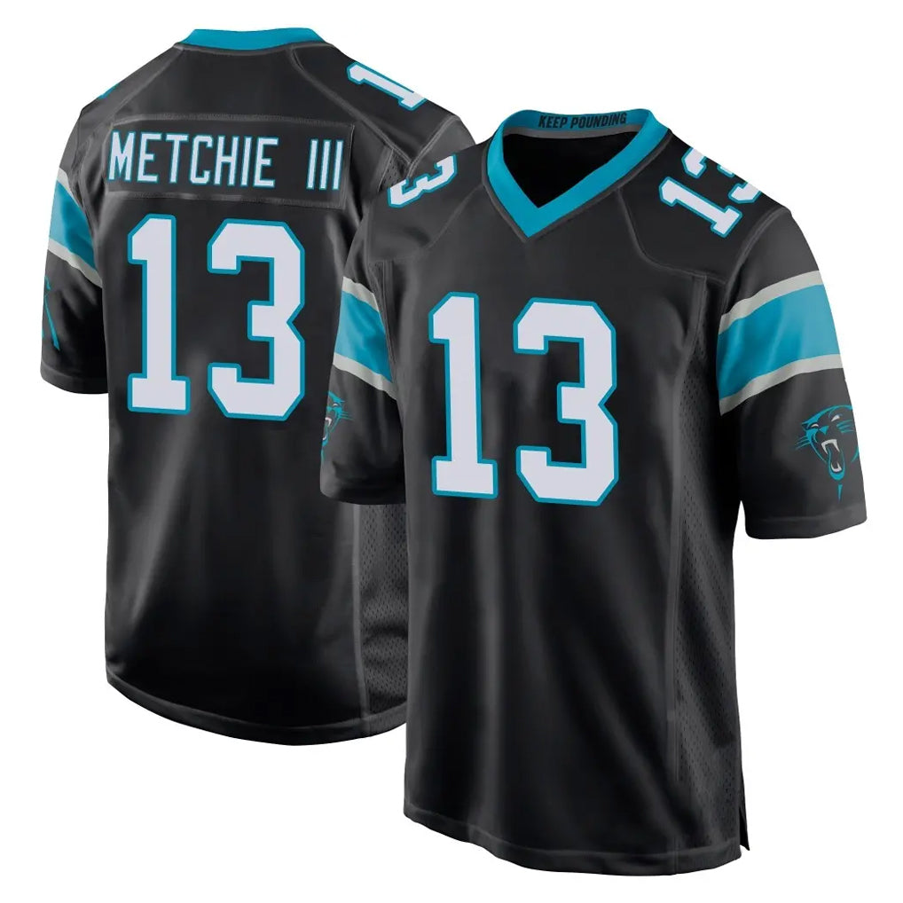 C.Panthers #13 John Metchie III Player Black Home Game Odoa Stitched Jerseys
